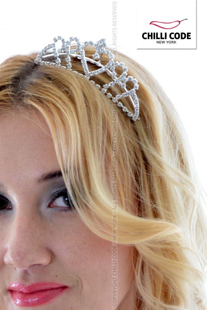 Štrasový hřebínek, korunka do vlasů - Tiara